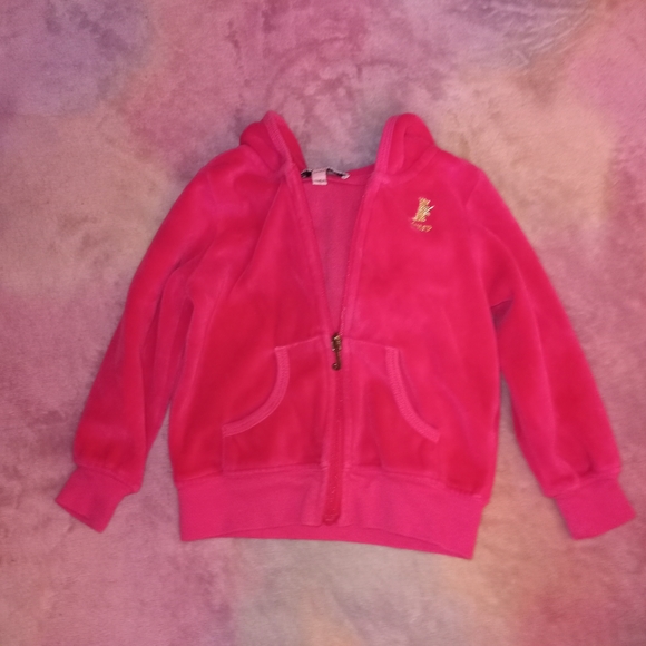 Juicy Couture Other - 12/18 Months Juicy Couture Hot Pink Velour Tracksuit Zip Up Jacket